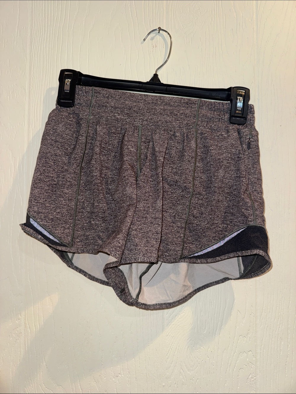 lululemon athletica Heathered Gray Athletic Running Shorts